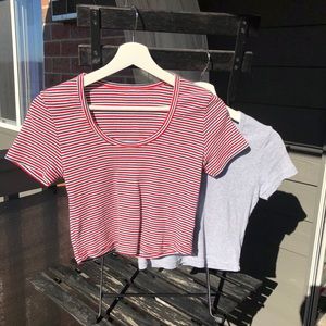 American Apparel Baby Rib Crop Tee